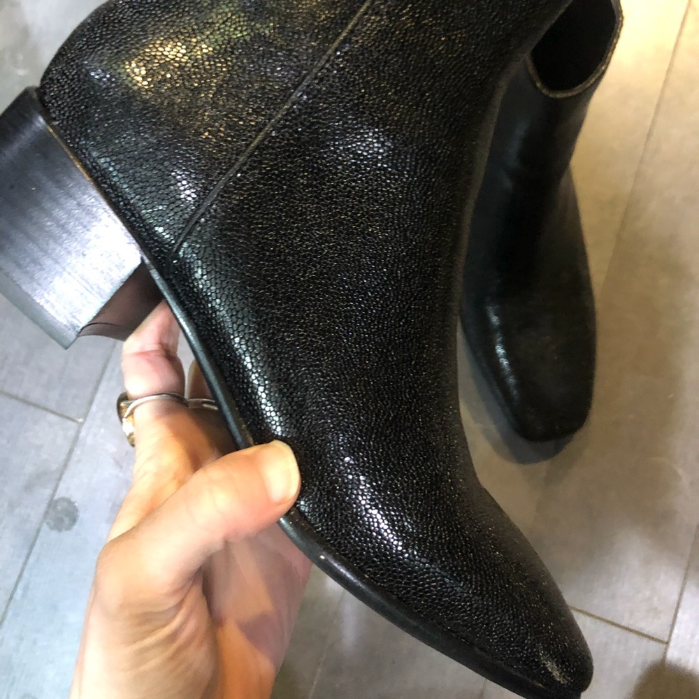 Rag & Bone Black Aslen Textured Leather Mid Boots - image 2